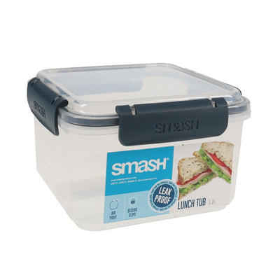 Smash Leakproof Lunch Box -1.25L - Black-Lunch Boxes-Smash|Stationery Superstore UK