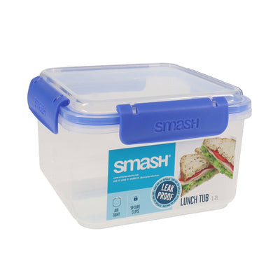 Smash Leakproof Lunch Box -1.25L - Blue-Lunch Boxes-Smash|Stationery Superstore UK