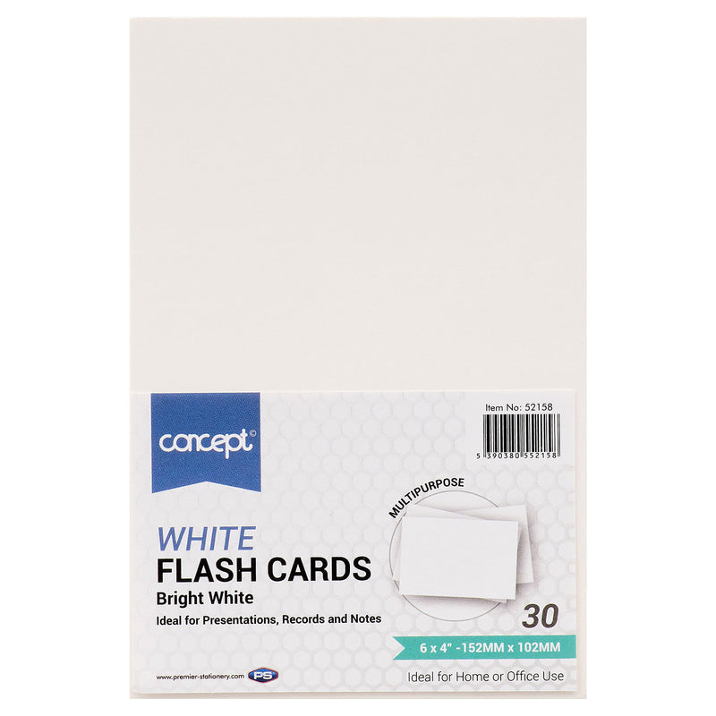 Premier Office 6x4 White Card - Pack of 30-Craft Paper & Card-Premier Office|Stationery Superstore UK