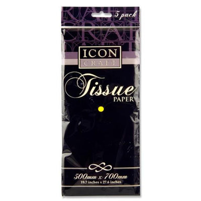 icon-tissue-paper-500mm-x-700mm-lemon-pack-of-5|Stationery Superstore UK