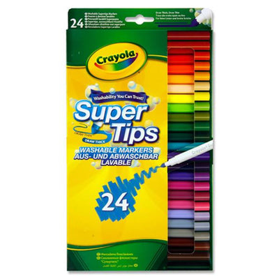 Crayola Supertips Washable Markers - Pack of 24-Markers-Crayola|Stationery Superstore UK