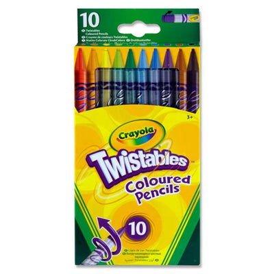 Crayola Twistables Coloured Pencils - Pack of 10-Colouring Pencils-Crayola|Stationery Superstore UK