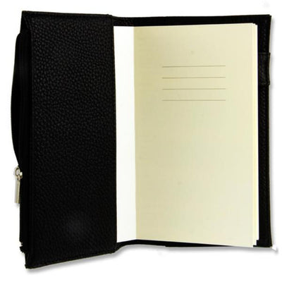 Concept 96 x 166mm Leather Journal with Zip Pocket - 192 Pages-Journals-Concept|Stationery Superstore UK