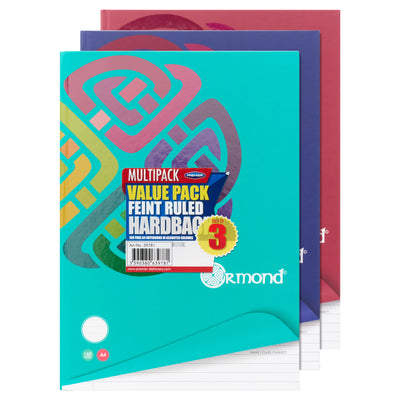 Ormond A4 Hardcover Notebook - 160 Pages - Pack of 3-A4 Notebooks-Ormond|Stationery Superstore UK