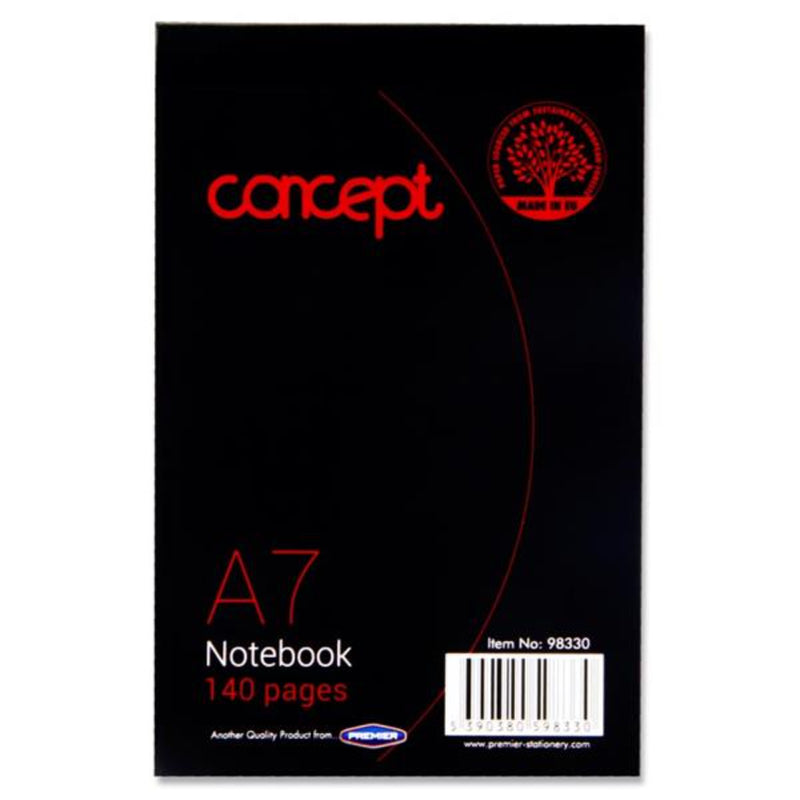 Concept A7 Notebook - 140 Pages-Assorted Notebooks-Concept|Stationery Superstore UK
