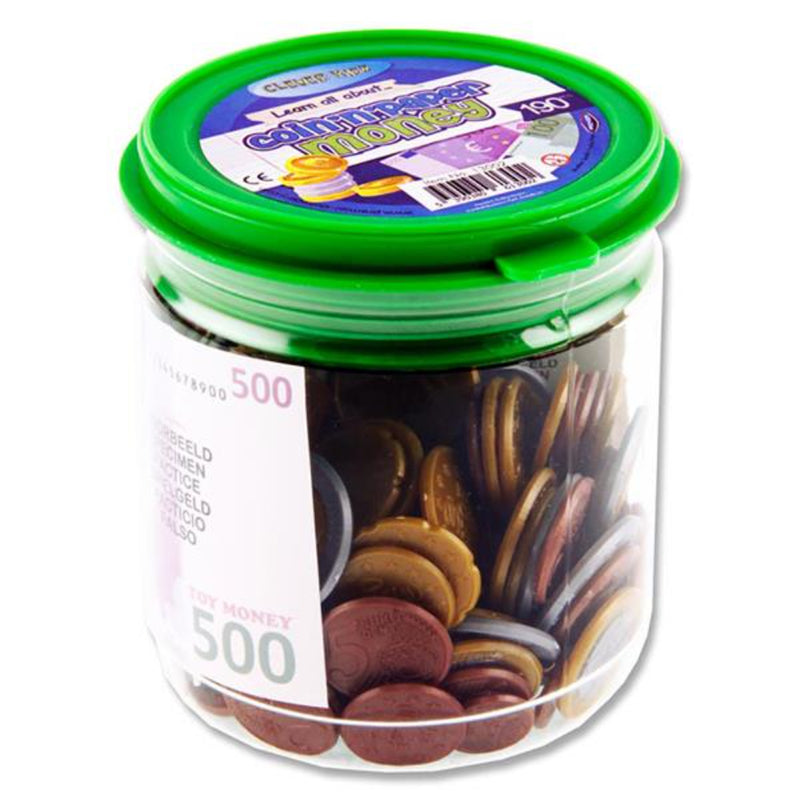 Clever Kidz Coin & Paper Euro Money Set - Tub of 190 Pieces