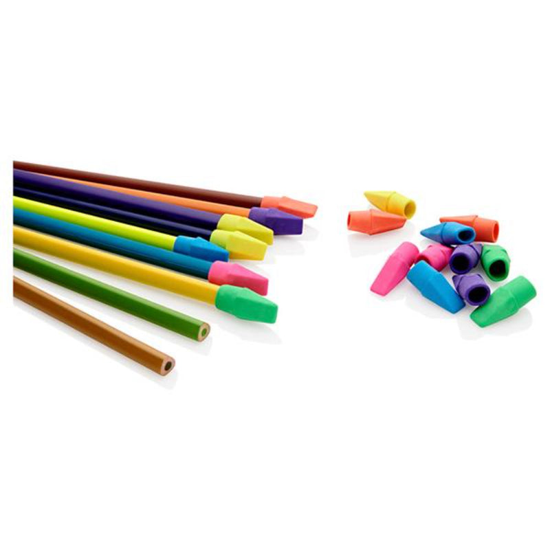 Emotionery Pencil Top Erasers - Neon Collection - Pack of 18-Erasers-Emotionery|Stationery Superstore UK