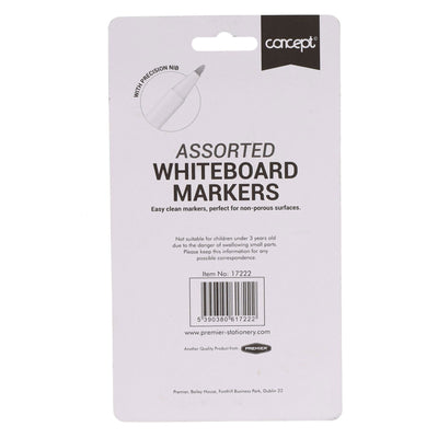 Concept Dry Erase Markers with Eraser Lid - Pack of 5-Whiteboard Markers-Concept|Stationery Superstore UK