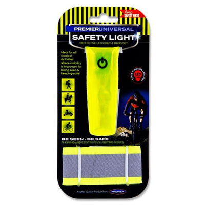 Premier Universal Hi-Vis Reflective Safety LED Light & Band Set-Light Up & Reflective Clothing-Premier Universal|Stationery Superstore UK