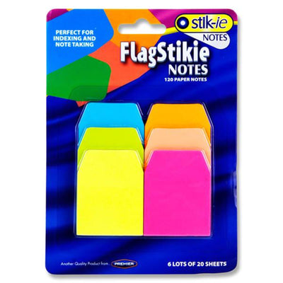Stik-ie Index Page Markers - Neon - Pack of 6-Sticky Notes-Stik-ie|Stationery Superstore UK