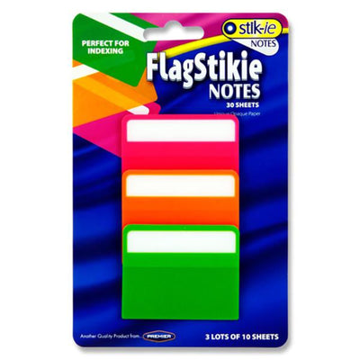 Stik-ie Transparent Index Notes - Neon - Pack of 3-Sticky Notes-Stik-ie|Stationery Superstore UK