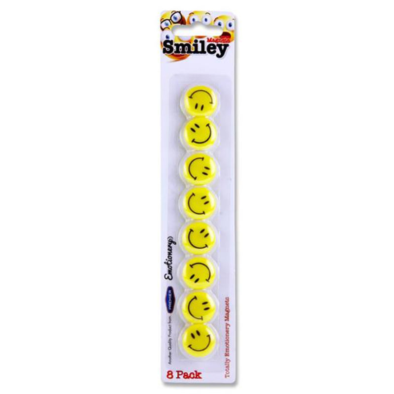 Emotionery 20mm Round Magnets - Smileys - Pack of 8-Magnets-Emotionery|Stationery Superstore UK
