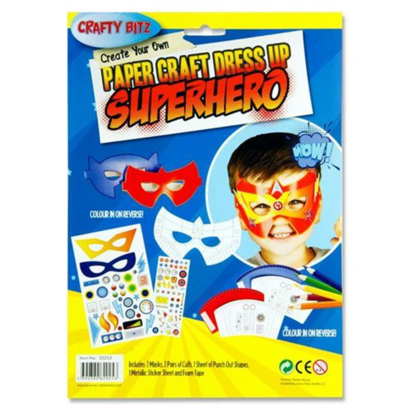 Crafty Bitz Create Your Own Paper Craft Dress Up - Superhero-Paper Craft Kits-Crafty Bitz|Stationery Superstore UK