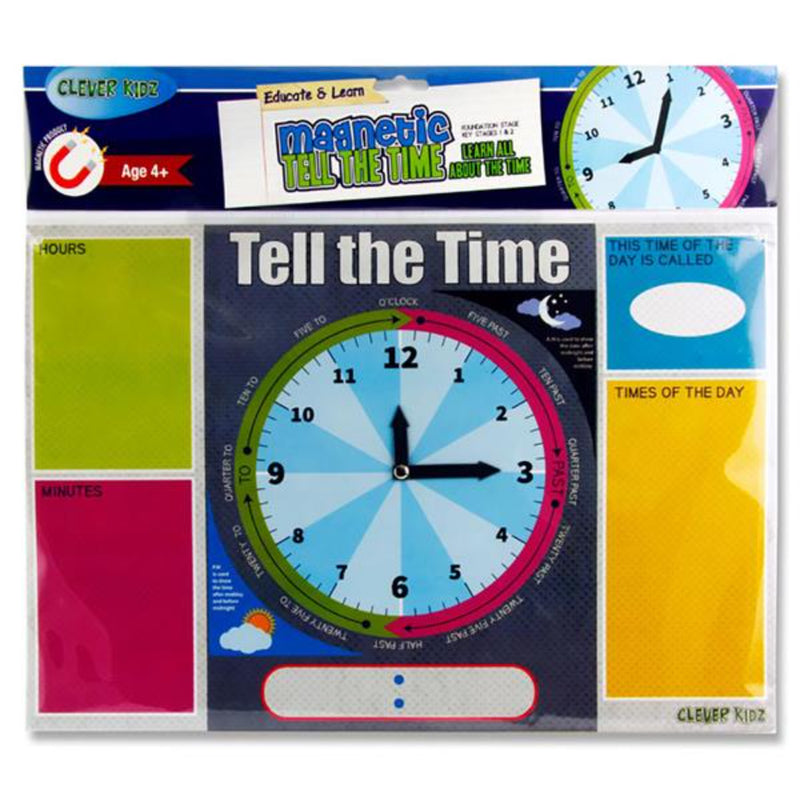 Clever Kidz Magnetic Learning Game - Learn to Tell the Time