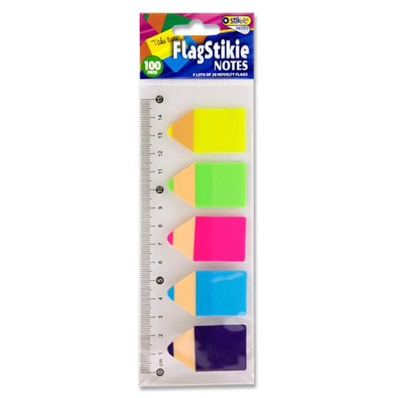 Stik-ie Page Marker Notes in Pencil Shape - Pack of 5-Sticky Notes-Stik-ie|Stationery Superstore UK
