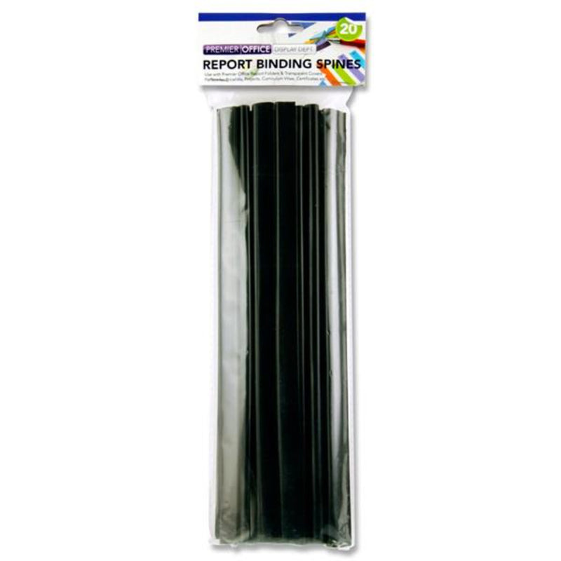 Premier Office Report Binding Spines - 297mm x 6mm - Pack of 20