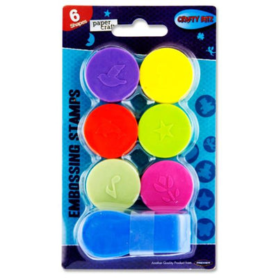 Crafty Bitz Embossing Stamps - Pack of 6