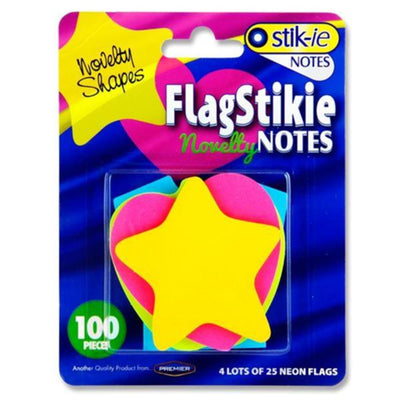 Stik-ie 100 Sheets FlagStikie Flag Notes in 4 Unique Shapes-Sticky Notes-Stik-ie|Stationery Superstore UK
