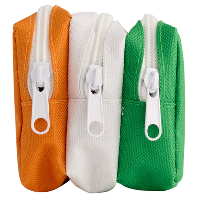 Premier 3 Zip & Pocket Pencil Case - Green, White & Orange