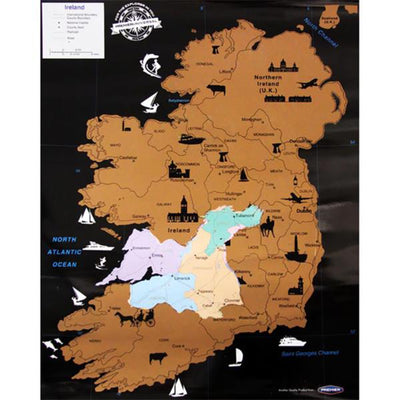 Premier Universal Scratch Map - 55x43cm - Ireland-Educational Posters-Premier Universal|Stationery Superstore UK
