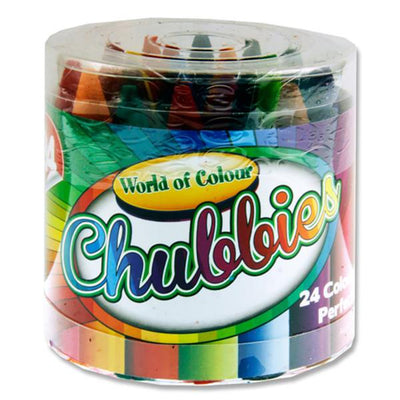 World of Colour Super Chubbies Crayons - For Young Hands - Tub of 24-Crayons-World of Colour|Stationery Superstore UK
