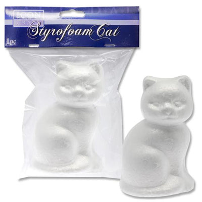Icon Craft Styrofoam Cat 14Cm-Styrofoam/Polyestyrene-Icon|Stationery Superstore UK