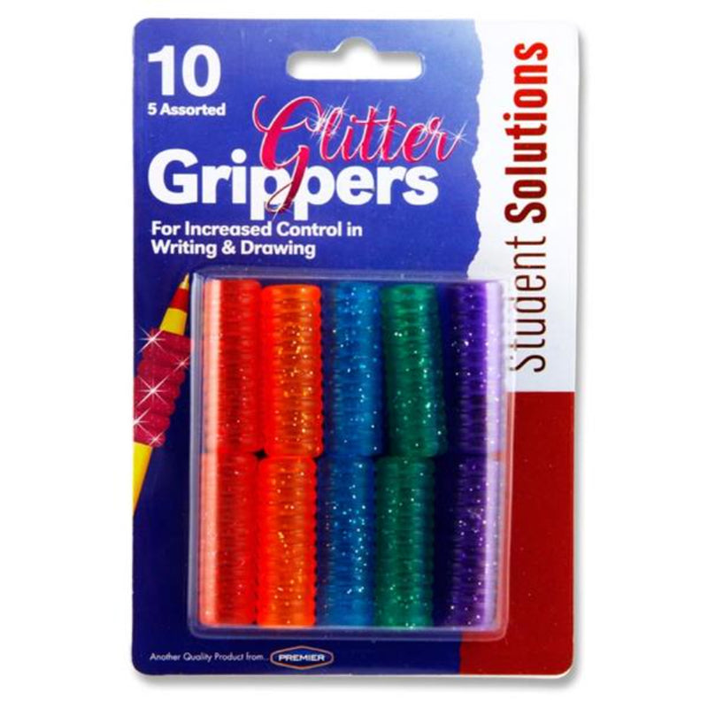 Student Solutions Glitter Pencil Grips - Pack of 10-Pencil Grips-Student Solutions|Stationery Superstore UK