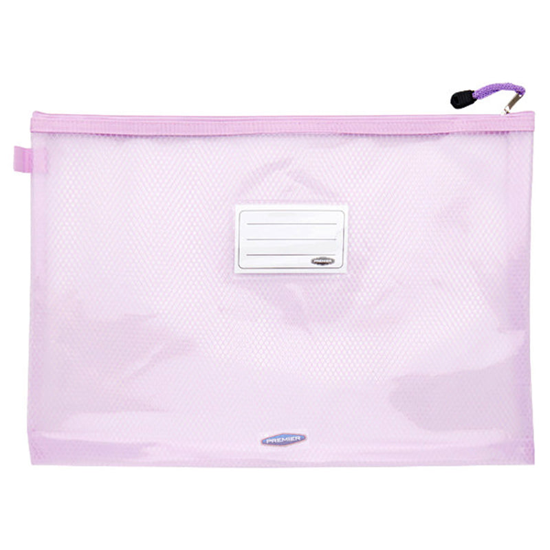 Premto Pastel B4+ Ultramesh Expanding Wallet with Zip - Wild Orchid Purple-Mesh Wallet Bags-Premto|Stationery Superstore UK