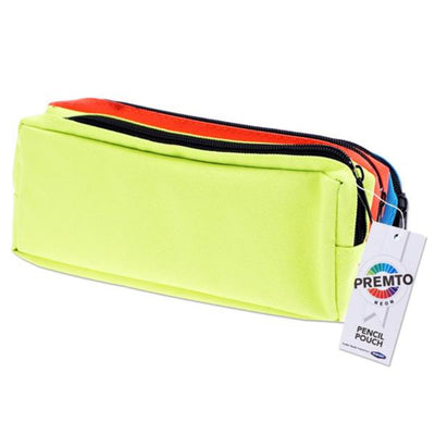 Premto Neon 3 Pocket Zip Pencil Cases-Pencil Cases-Premto|Stationery Superstore UK