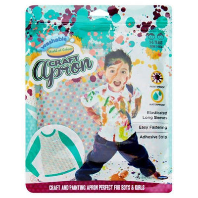 world-of-colour-35x40cm-art-craft-apron-1-5-years|Stationery Superstore UK