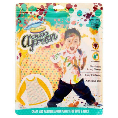 World of Colour 37x40cm Art & Craft Apron 4-8 Years-Aprons-World of Colour|Stationery Superstore UK