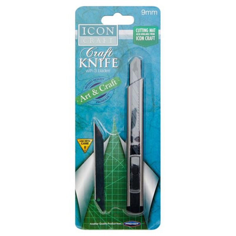 Icon Craft Knife with 3 Blades-Cutters & Trimmers-Icon|Stationery Superstore UK