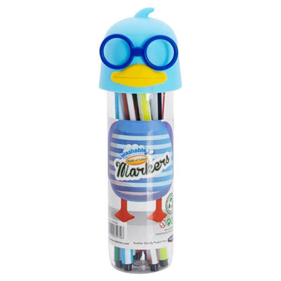 World of Colour Washable Felt Tip Markers - Smart Duck Blue - Tub of 12-Felt Tip Pens-World of Colour|Stationery Superstore UK