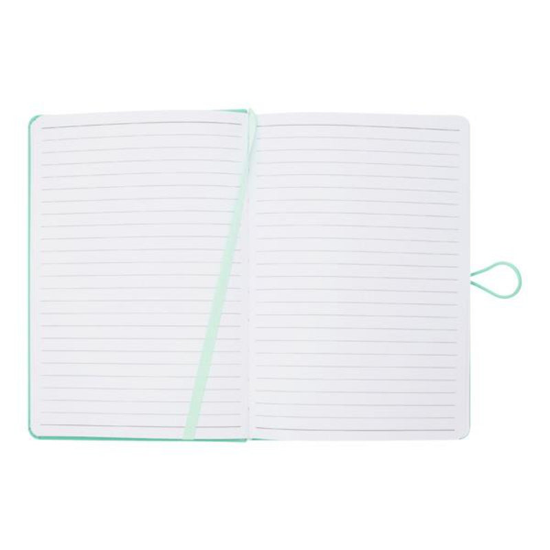 Premto Pastel A5 PU Leather Hardcover Notebook with Elastic Closure - 192 Pages - Mint Magic Green
