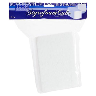 Icon Styrofoam Cube - 100x100x150mm-Styrofoam/Polyestyrene-Icon|Stationery Superstore UK