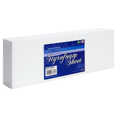 Icon Styrofoam Sheet - 50x101x305mm-Styrofoam/Polyestyrene-Icon|Stationery Superstore UK