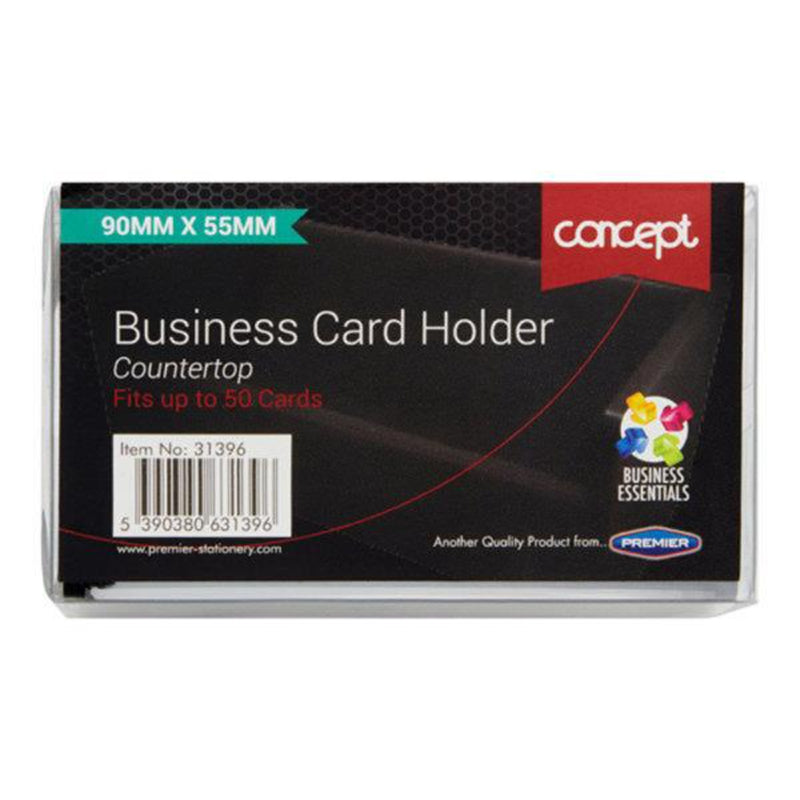 Concept 90 x 55mm Business Card Holder for 50 Cards-Business Card Holders-Concept|Stationery Superstore UK