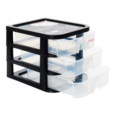Concept 3 Drawer Cabinet 21.2 x 17.3 x 16.7cm-Cabinets-Concept|Stationery Superstore UK