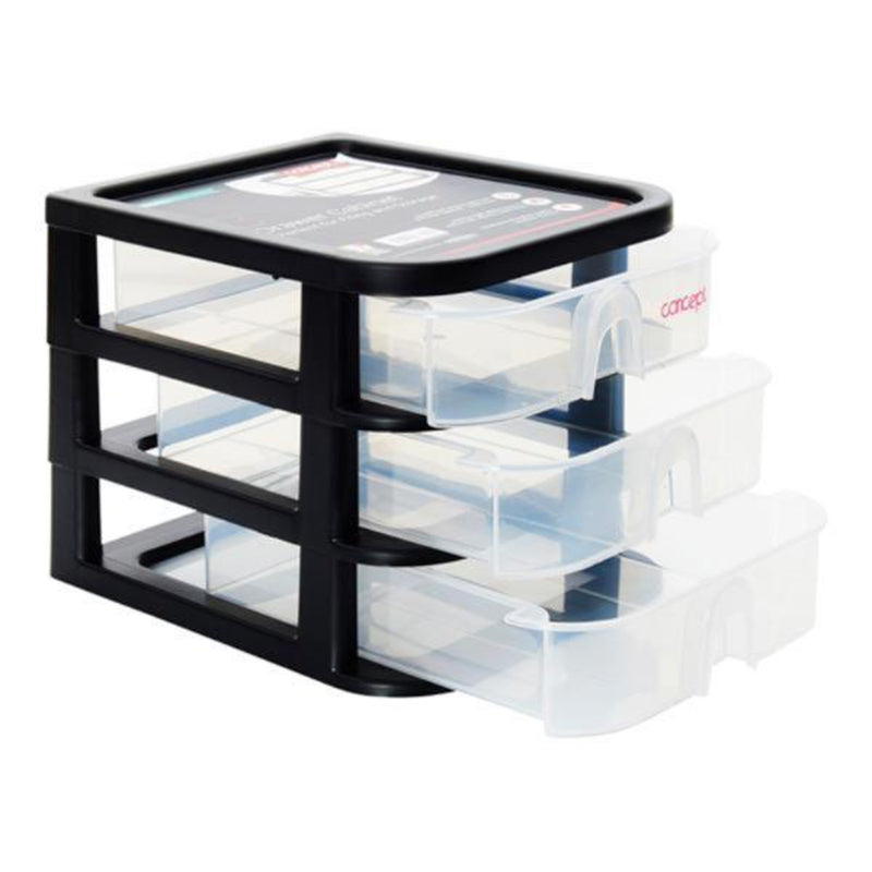 Concept 3 Drawer Cabinet 21.2 x 17.3 x 16.7cm-Cabinets-Concept|Stationery Superstore UK