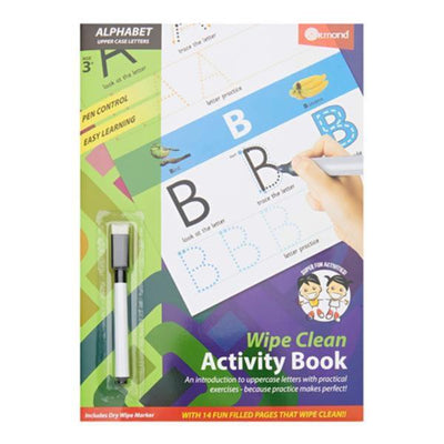 Ormond A4 Wipe Clean Activity Book with Pen - 14 Pages - Alphabet-Activity Books-Ormond|Stationery Superstore UK