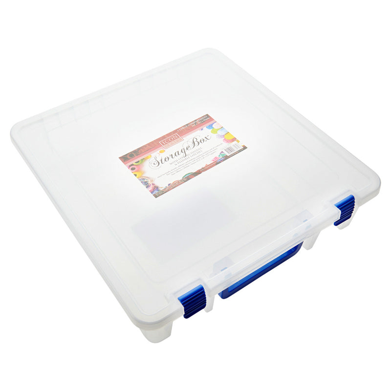 Icon 1 Large Compartment Crafting Storage Box - 37x40x9cm-Art Storage & Carry Cases-Icon|Stationery Superstore UK