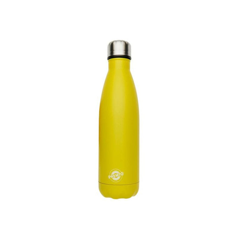 Premto 500ml Stainless Steel Water Bottle - Sunshine Yellow-Flasks & Thermos-Premto|Stationery Superstore UK