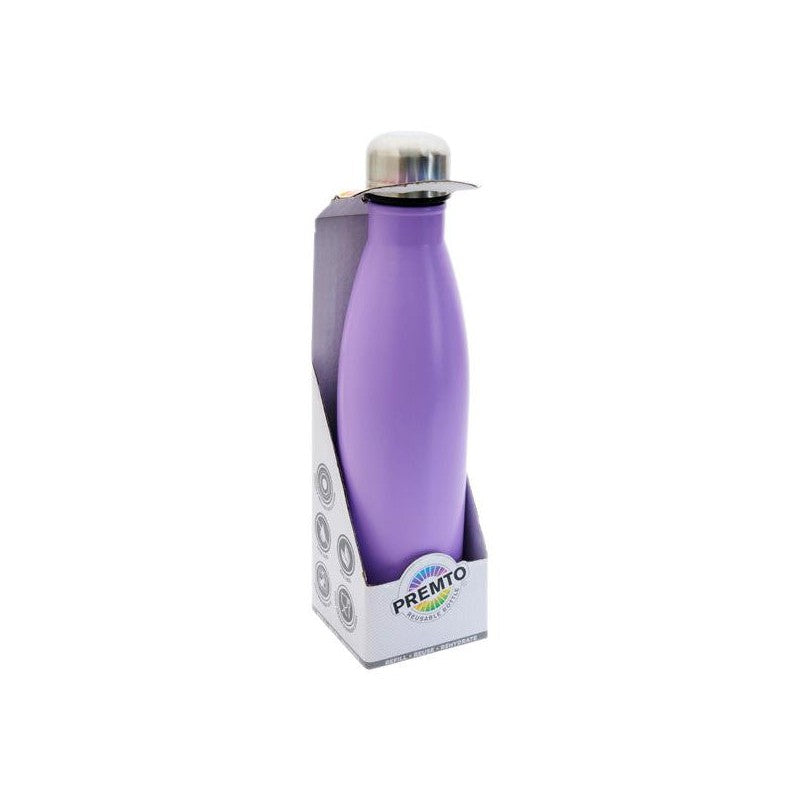 Premto Pastel 500ml Stainless Steel Water Bottle - Wild Orchid Purple-Flasks & Thermos-Premto|Stationery Superstore UK