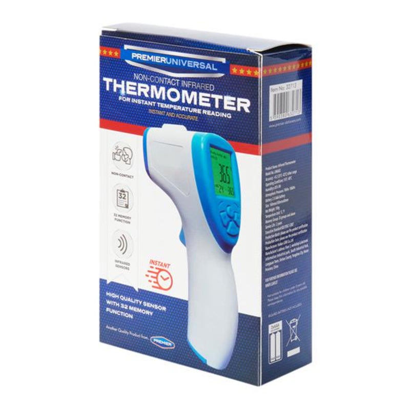 Premier Universal Non-Contact Infrared Thermometer-Antibacterial Sprays & Wipes-Premier Universal|Stationery Superstore UK