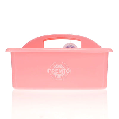 Premto Pastel Storage Caddy - 235x225x130mm - Pink Sherbet-Storage Caddies-Premto|Stationery Superstore UK