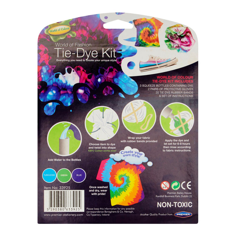 World of Colour Tie-Dye Kit - Turquoise/Green/Blue-Foam Stickers-Crafty Bitz|Stationery Superstore UK