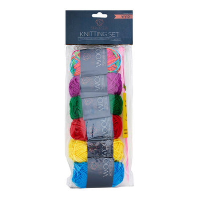 sew-sew-110m-knitting-set-vivid-colours-50g|Stationerysuperstore.uk
