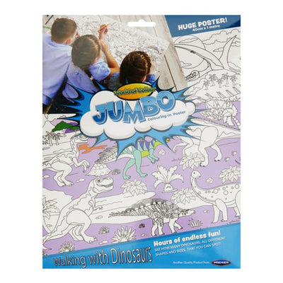 World of Colour Jumbo Colouring-in Poster - 40cmx1m - Dinosaurs-Kids Colouring Books-World of Colour|Stationery Superstore UK