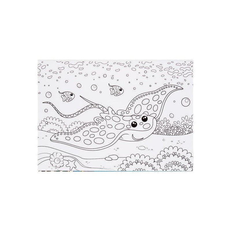 World of Colour A3 Colouring Book - 25 Sheets - Aquatic Life-Kids Colouring Books-World of Colour|Stationery Superstore UK