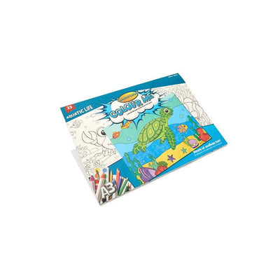 World of Colour A3 Colouring Book - 25 Sheets - Aquatic Life-Kids Colouring Books-World of Colour|Stationery Superstore UK